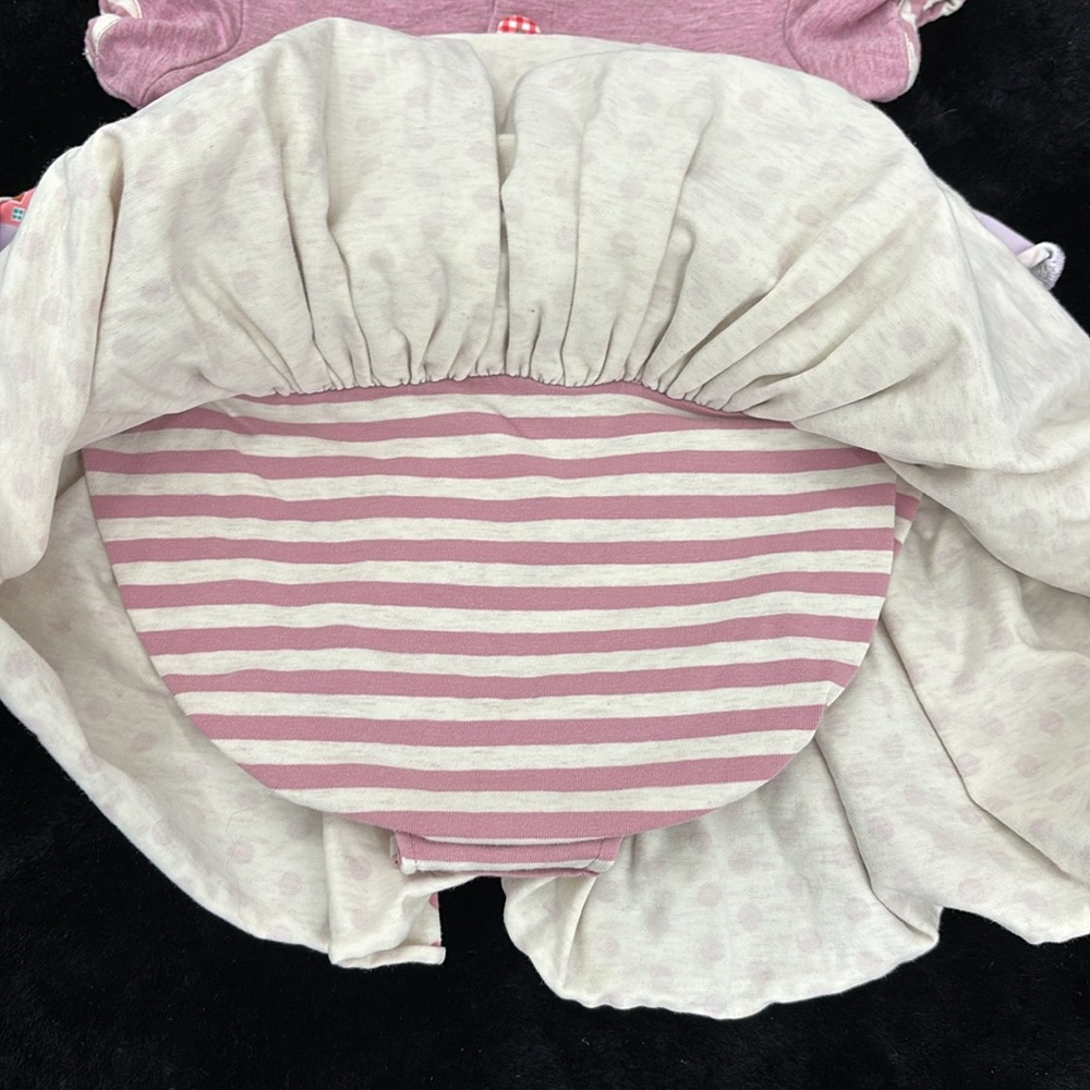 Matilda Jane Pink Purple Ruffled Dress Houses Bows Chickens Polka Dots 12-18M